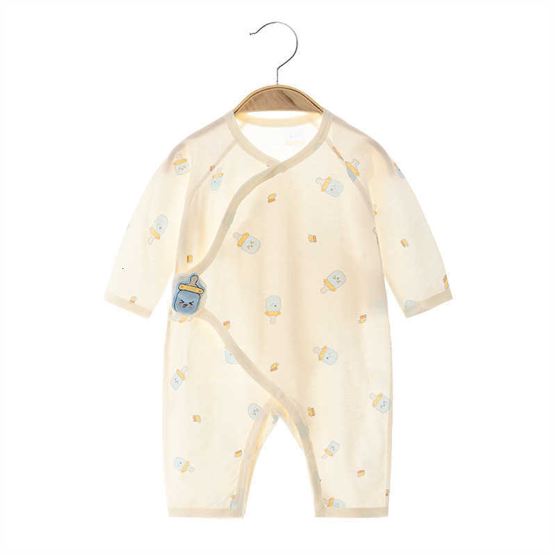 Baby Jumpsuits Summer newborn jumpsuit baby pure cotton thin boneless clothes long sleeved baby summer clothing Pure cotton children's clothing