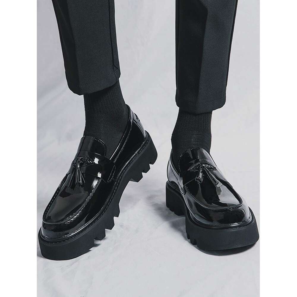 Formal Men S Thick Platform Leather Shoes Height Increasing And Simple Design Ddmysaturn