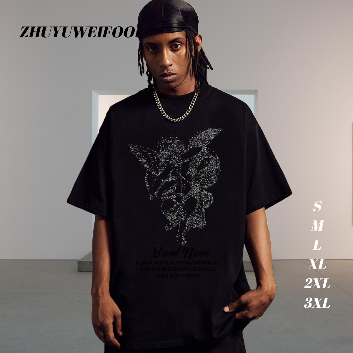 Loose Fit Men Clothes T-Shirt Cotton Breathable Soft Outdoor T-Shirts Plus Size Custom Wholesale Tops Shirt