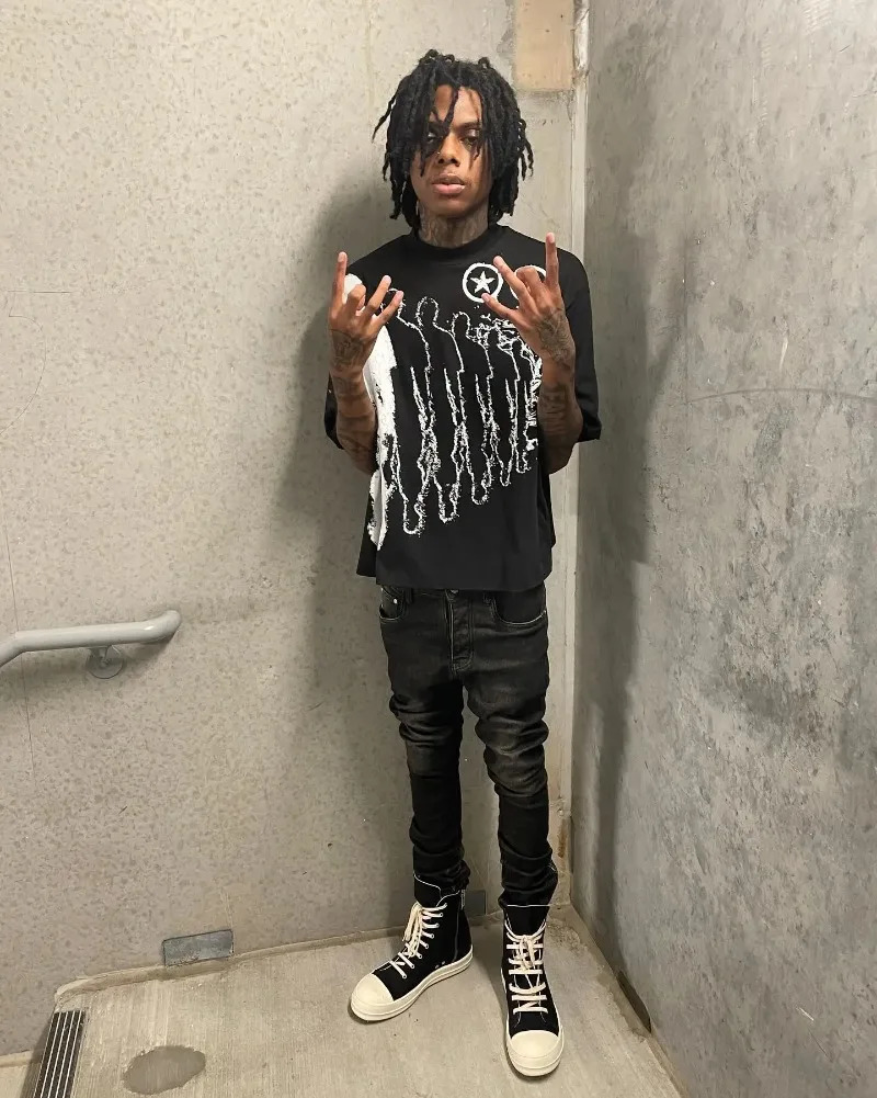 American Trendy Gothic Punk Letter Printed Oversized T-Shirt Mens Y2K Street Hip-Hop Loose Versatile Casual Cotton Top 240530