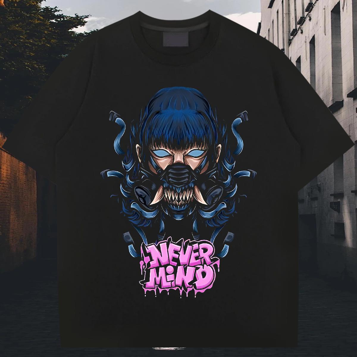 Comfortable Man T Shirts High Street Hip Hop Cotton Breathable Soft Men Tops Tees Designer Fashion Black White Clothings