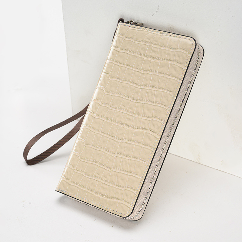New Crocodile Pattern Long Handheld Bag for Women's Wallet Multi Card Zipper Wallet waterproof Wrist Plain Bag and handbags Hot Selling