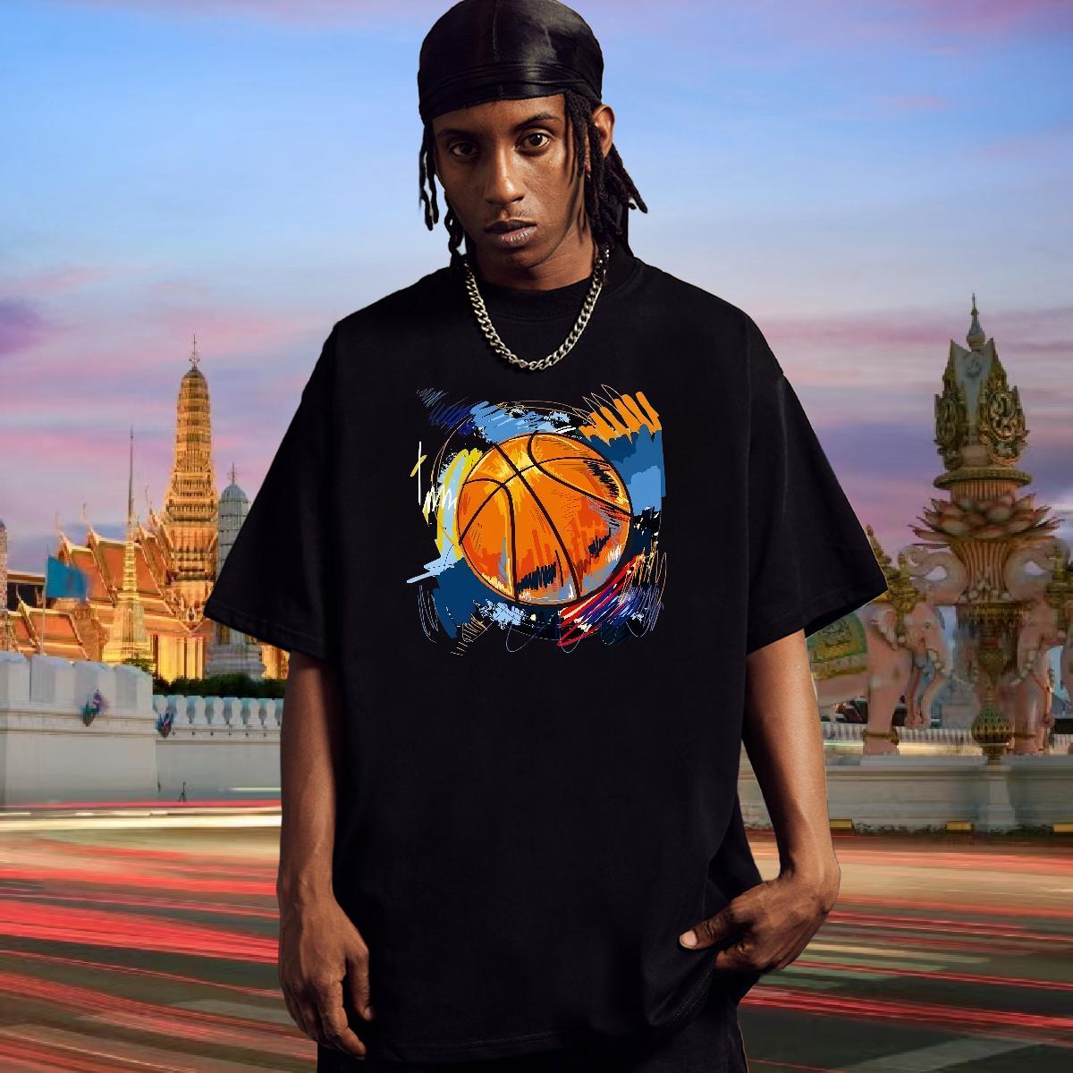 5A Couples T Shirts 180g Cotton High Street Hip Hop Mens T Shirts Black Oversized Brand Tees