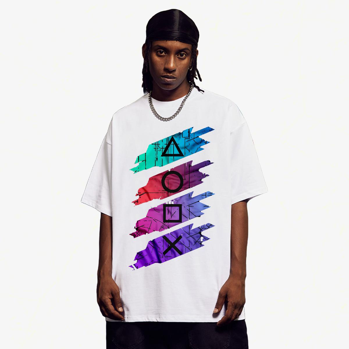 New Arrival Men T Shirts DIY Anime Daily Outfit Tshirts O-Neck Short Sleeve Cotton Brand