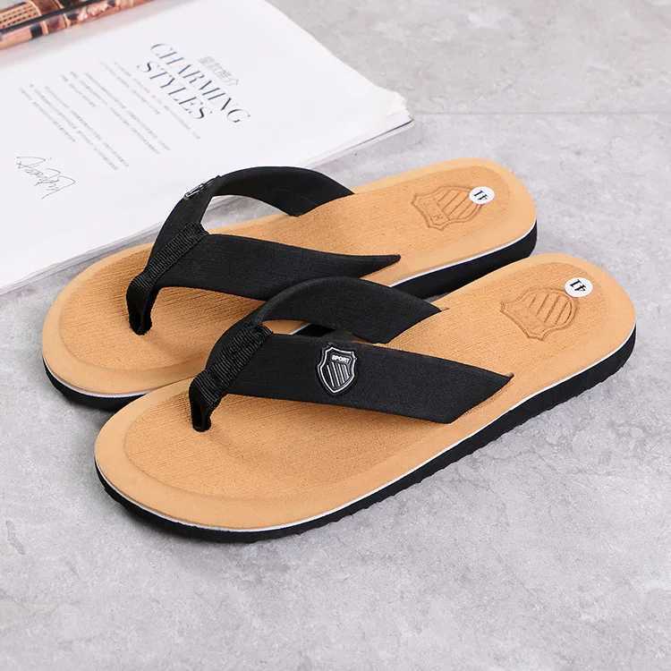 ps High Quality Men Flip Brand Mens Slippers Hot Sale Beach Sandals Non-slip Fashion Hombre Casual House SlippersL464 s