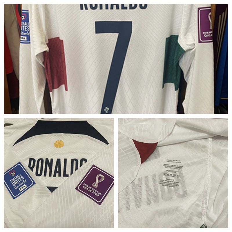Match Worn Player Issue wc22 POR away Shirt Jersey Long sleeves Felix Fernandes Cristiano Football Custom Patches Sponsor