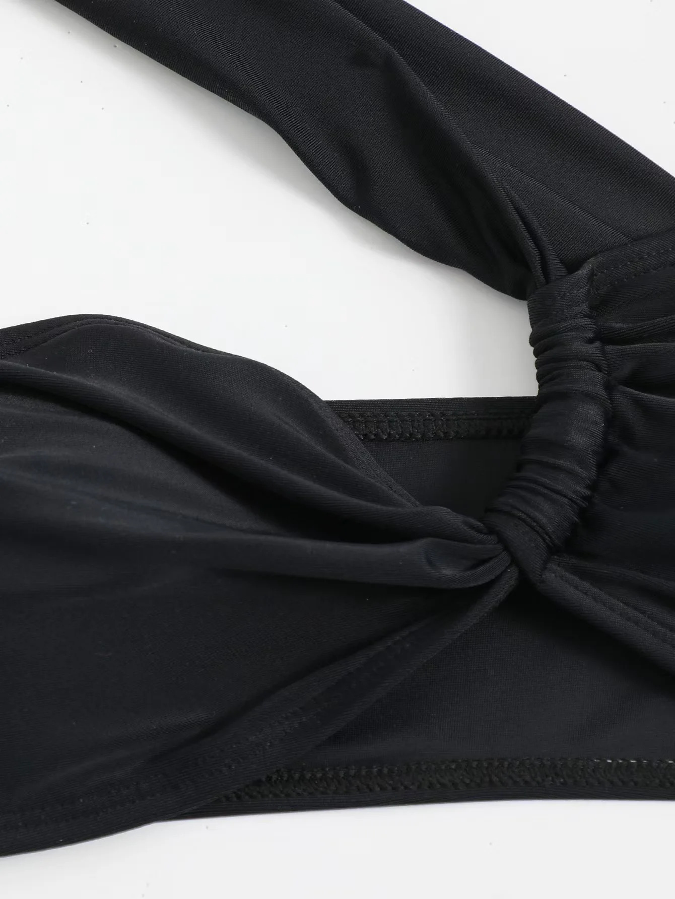 Sexy Low Waist Bikini Set Solid One Shoulder thong Swimsuit Womens Swimsuit Beach Suit Swimsuit Bikini Summer Brazil 240531