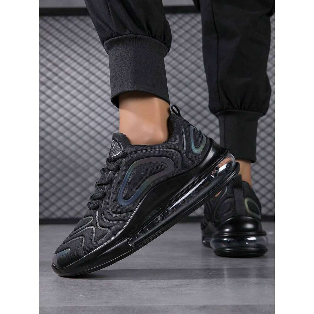 Ddmyoutdoor New Sports Breathable Mesh Casual With Full Palm Air Cushion Shock Absorbing Running Shoes Black Chunky Sneakers Large Men S Size OUTDOOR