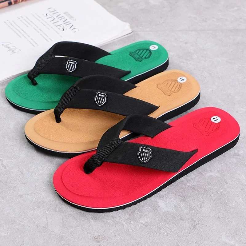 ps High Quality Men Flip Brand Mens Slippers Hot Sale Beach Sandals Non-slip Fashion Hombre Casual House SlippersL464 s
