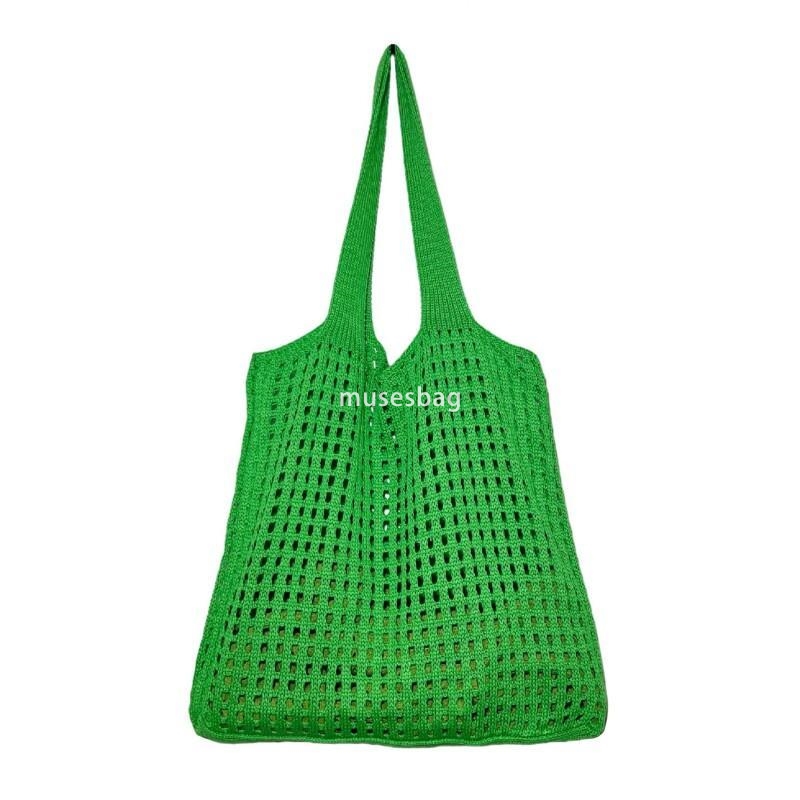 New Korean Dongdaemun Knitted Bag Hollow Bag Minimalist Bag Single Shoulder Bag Beach Bag Handbag Women's Bag Commuting Large Capacity Small Bag