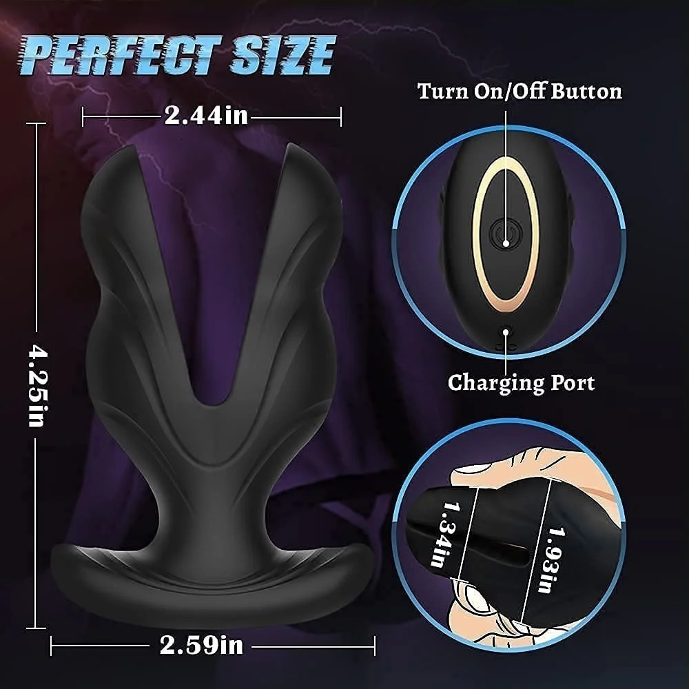 Electric Shock Anal Butt Plug Vibrators man Prostate Massager Clitoral G-Spot Stimulator Remote Control Waterproof Adult Sex Toy 240603