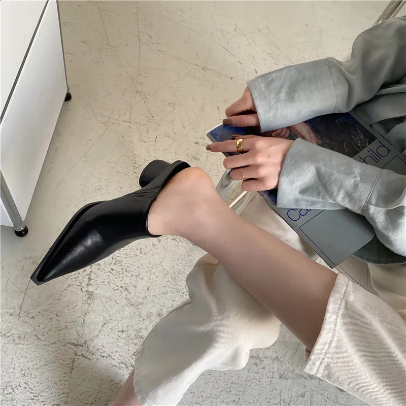 Baotou Half Slippers Female Summer Wear Muller Shoes Sandals Woman Shoes High Heels Sexy Shoes for Women Sandals 240606