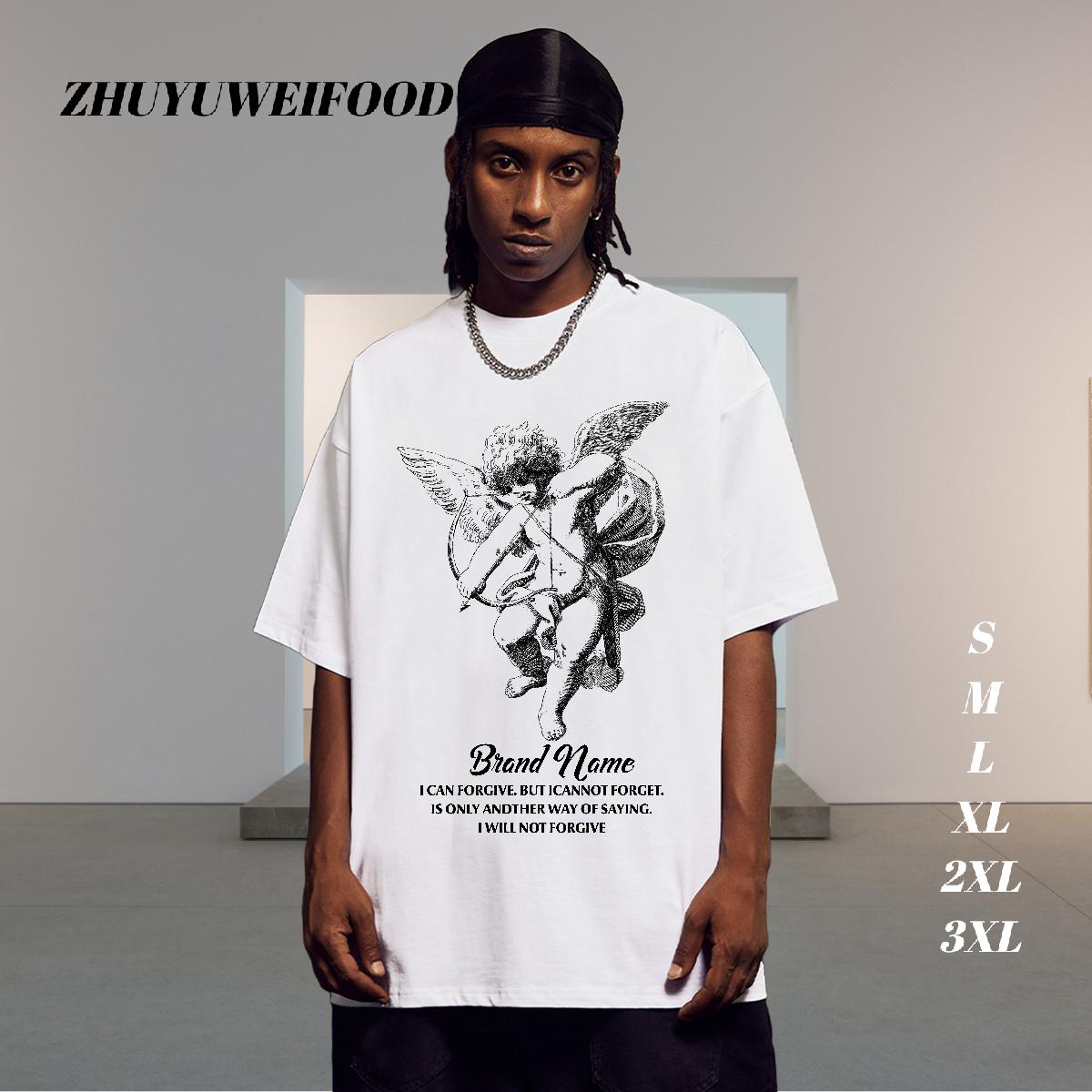 Loose Fit Men Clothes T-Shirt Cotton Breathable Soft Outdoor T-Shirts Plus Size Custom Wholesale Tops Shirt