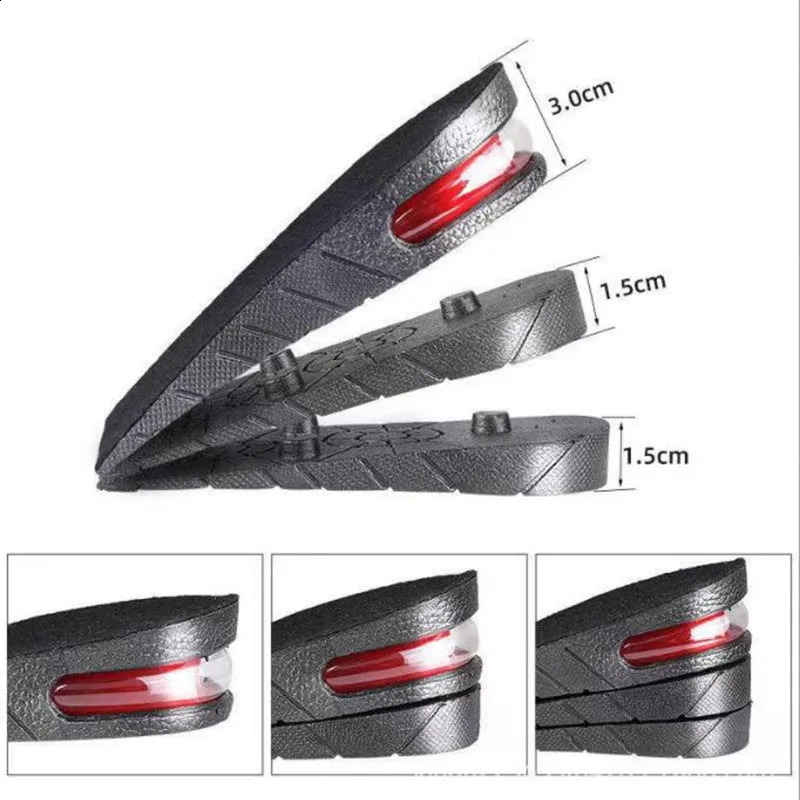 Height Increase Insoles for Men Women Elevator Shoes Cushion Unisex Sneakers Heel Lifting Insert Heighten Half Insoles 3-7.5cm 250305