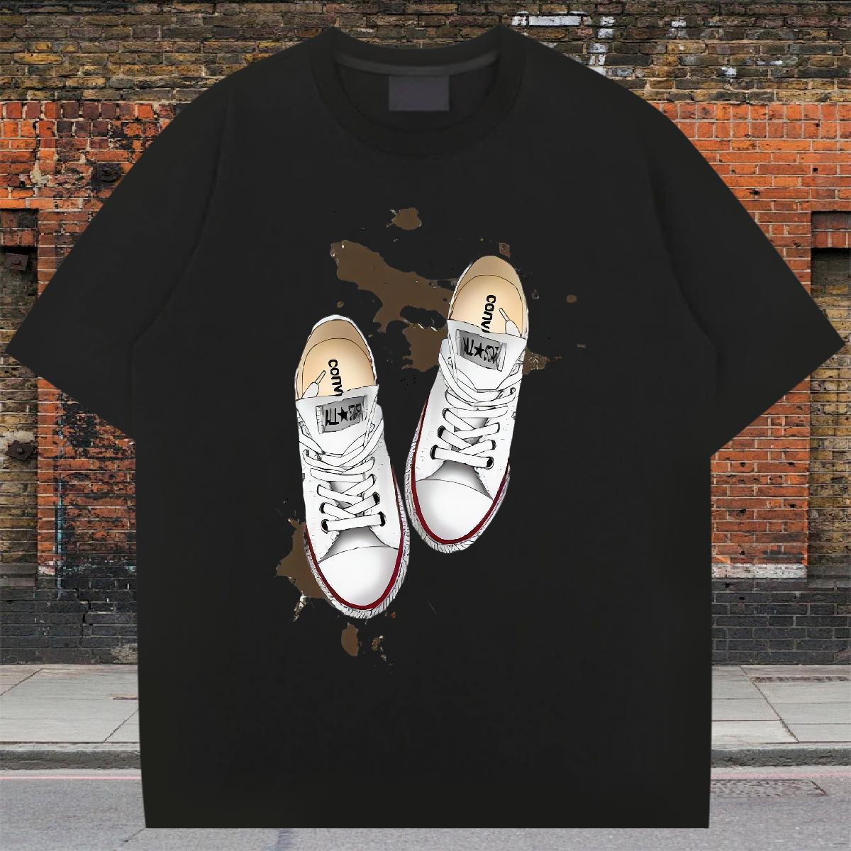 Classic Men T Shirts White Plus Size Men Tops Tees Hip Hop Cotton Breathable Short Sleeve Cool Wear