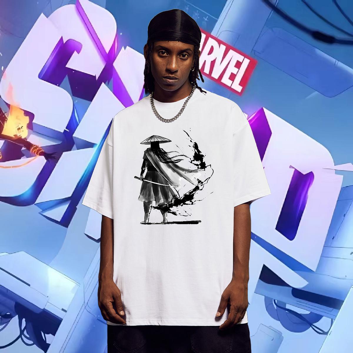 Unisex Men T Shirts Hip Hop Cotton Breathable Short Sleeve Tshirts 2024 Black White Clothes