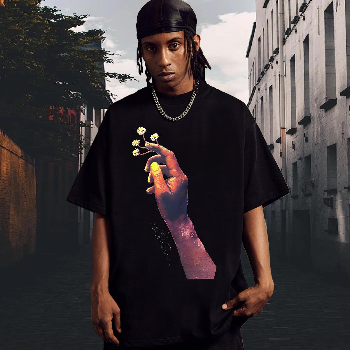 5A T-Shirts Hip Hop Street Cotton Breathable Soft Mens Tshirts 2024 Summer Custom Print Plus Size Tee Shirt