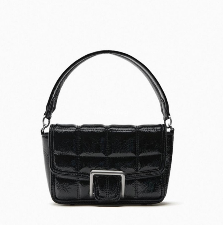 Summer New Small Square Bag Buckle Decoration Quilted Handheld Crossbody Shoulder Bag Lazy and Cute Handheld Bag Essential for Travel Small Bag