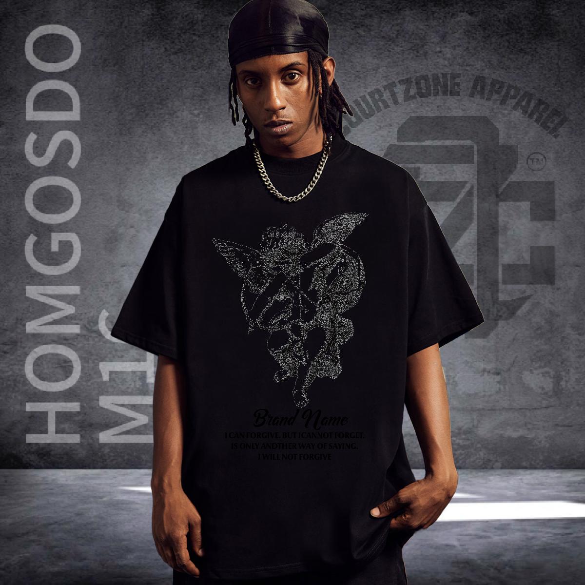 Loose Fit Mens Tshirts Breathable Short Sleeve Sport T shirt Cartoon Print 2024 New Top Tees