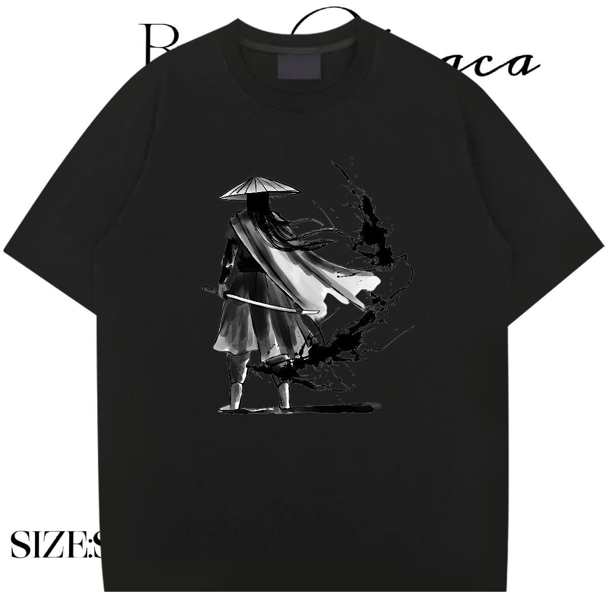 Brand T shirt Street Cotton Breathable Soft Men Tees 2024 New Floral Print Polos