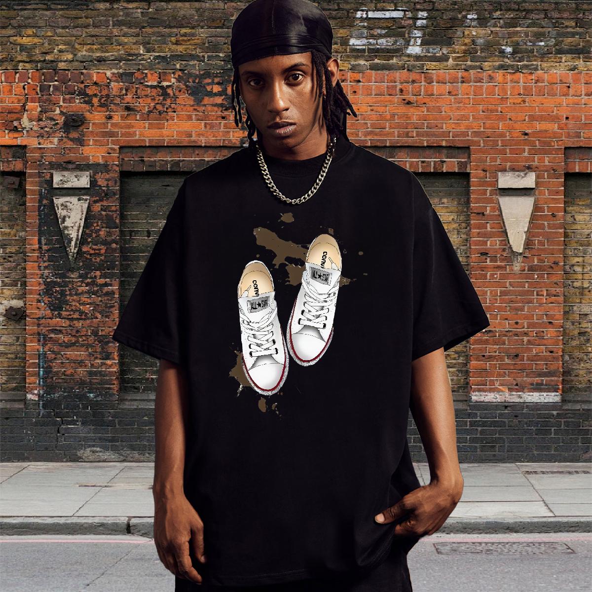 Classic Men T Shirts White Plus Size Men Tops Tees Hip Hop Cotton Breathable Short Sleeve Cool Wear