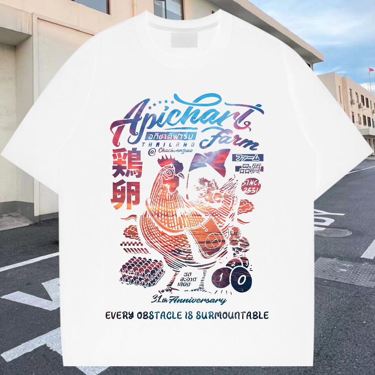 2024 Summer T Shirts Men Customized Print Anime Printing Street Couples T Shirts Cotton Breathable Short Sleeve Soft
