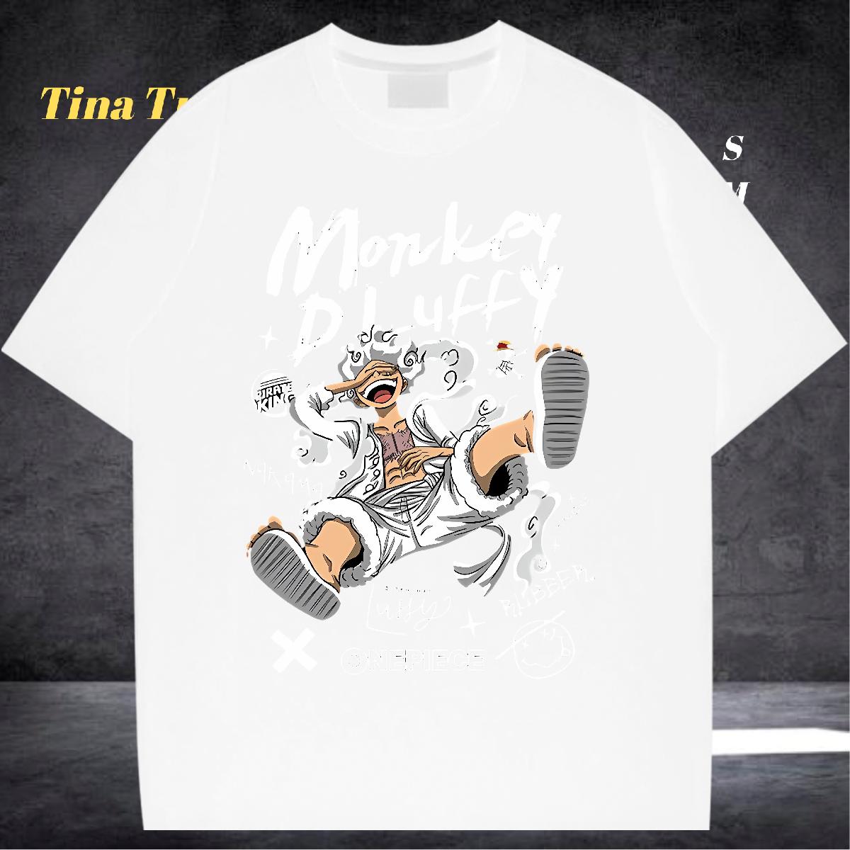 Fashion Design Mens T Shirts Black Oversized Anime Printing Street Tshirt for Man Woman Crew Neck Cotton Designer