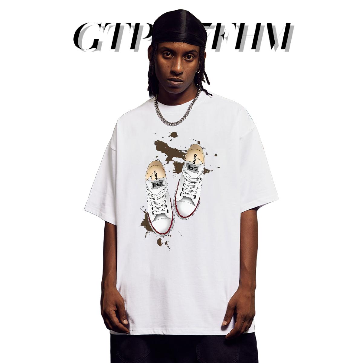 Fashion Casual T Shirt For Man Oversized Couples T Shirts Anime Printing Street Short Sleeve Cotton O-Neck Loose Tops Shirt