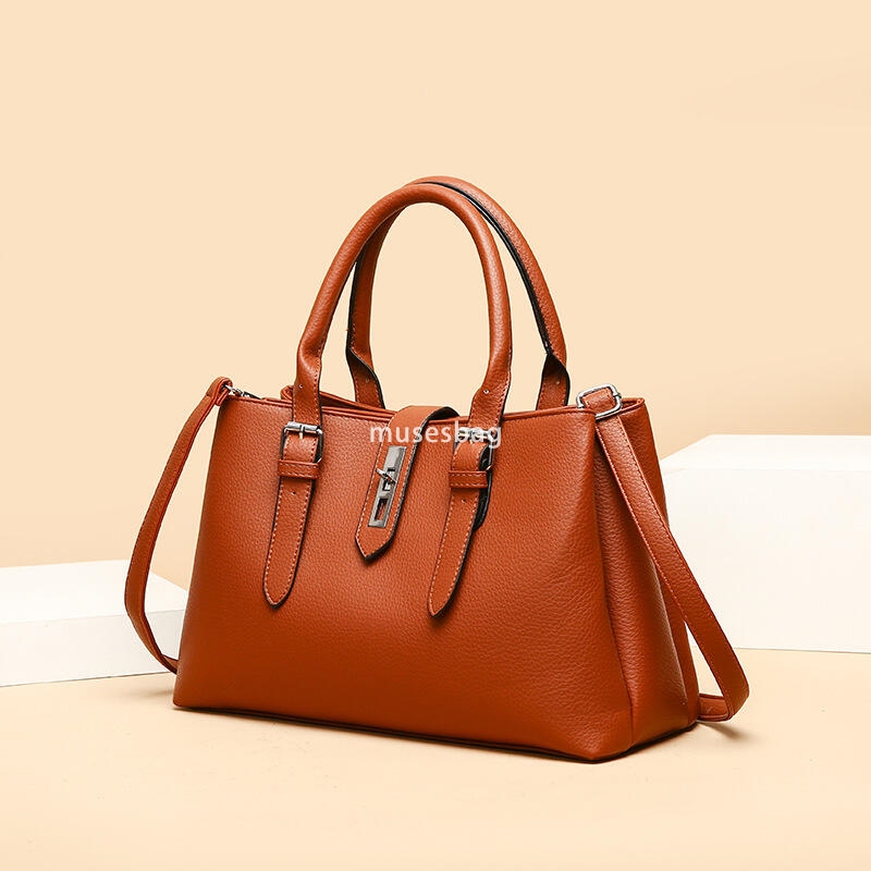 Designer Women's PU High Quality Fashion Tote Bag with Lightweight and Multi functional Large Capacity Shoulder Bag Versatile 2-piece Set Mother 