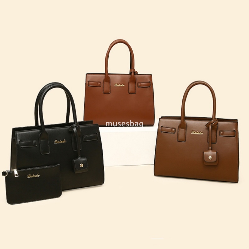 High quality women's PU temperament shoulder bag, trendy and fashionable tote bag classic and versatile two-piece set practical mother and child 