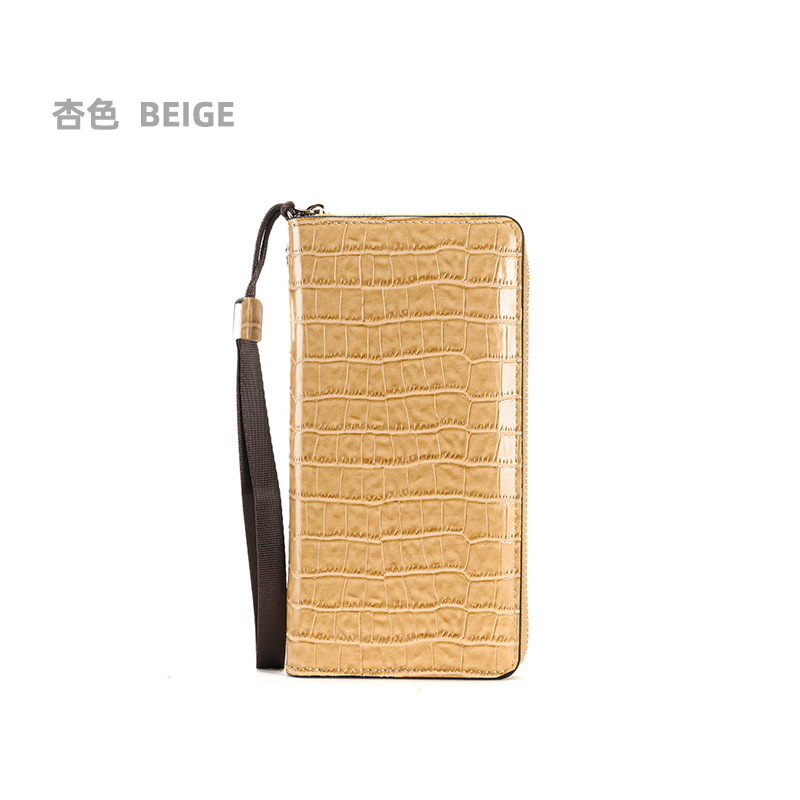 New Crocodile Pattern Long Handheld Bag for Women's Wallet Multi Card Zipper Wallet waterproof Wrist Plain Bag and handbags Hot Selling