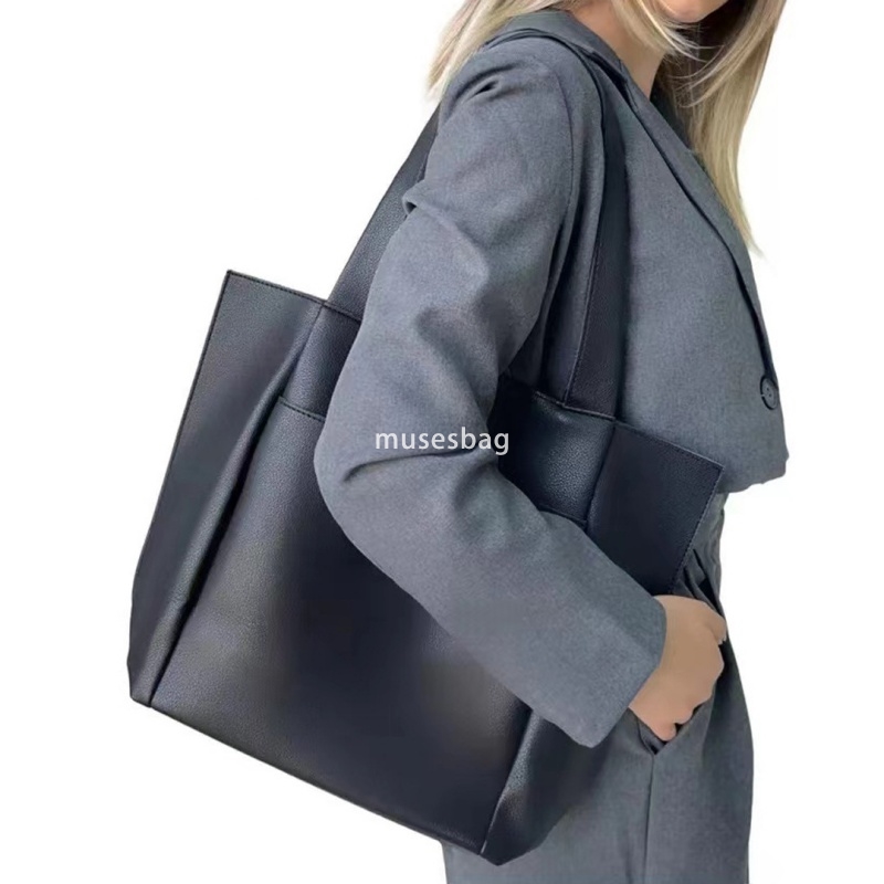 High quality women's designer large capacity tote bag soft and retro shoulder bag zippered women's bag classic multifunctional computer bag