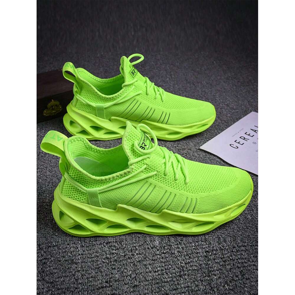 Men's Fashionable Lace-Up Thick-Soled Comfortable, Breathable, Shock-Absorbing Wear-Resistant Casual Sneakers, Suitable For Indoor Fiess And Outd