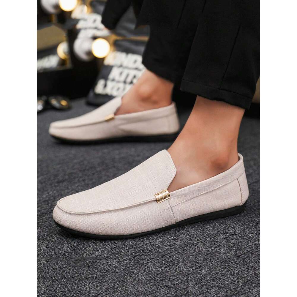 Ddmyoutdoor Men S Loafers Casual Penny Slip On Flat Fabric Shoes