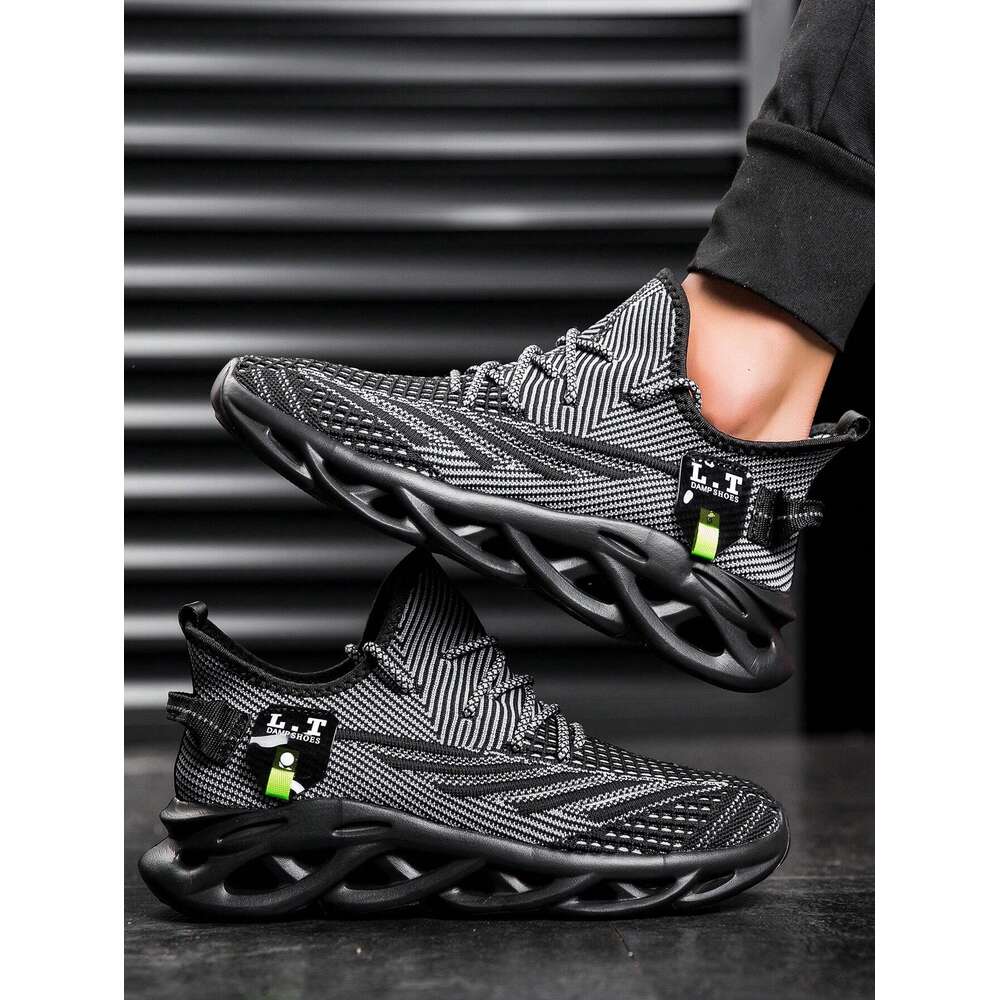 Men's Fashionable And Sporty Outdoor Lace-Up Sneakers, Anti-Skid, Comfortable, Shock-Absorbing, Durable