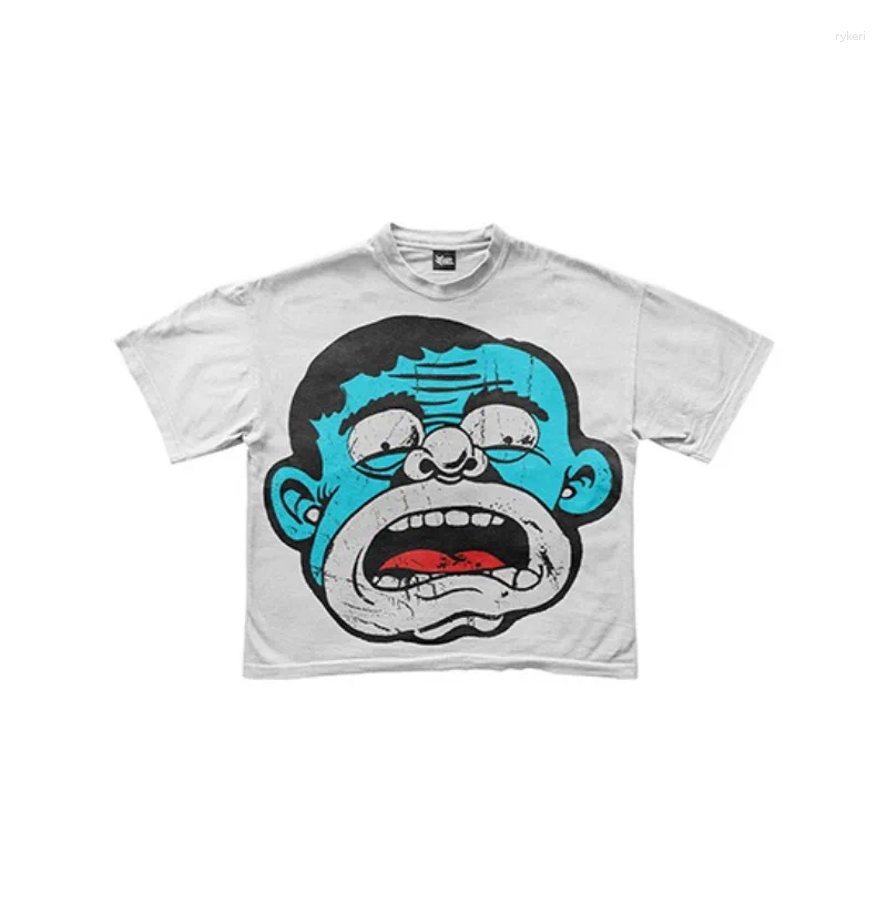 Mens T Shirts Style Streetwear Anime Patterns Shirt Haruku Gothic Clothes Men Women Spring Summer Leisure Loose Short Sleeve Top