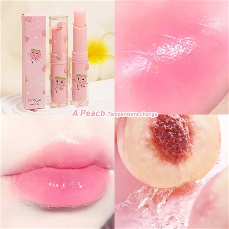 Fruity Color Changing Lip Balm Natural Temperature Change Coloured Lipstick Long Lasting Moisturizing Makeup Cosmetics for Women