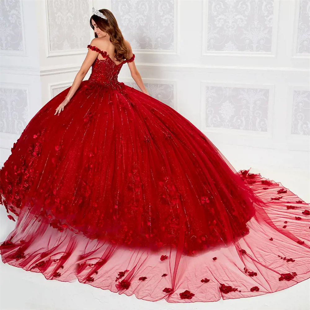 Turquoise Mexican Quinceanera Dresses Ball Gown Spaghetti Straps Tulle Floral Pearls Puffy Charro Sweet 16 Dresses 15 Anos