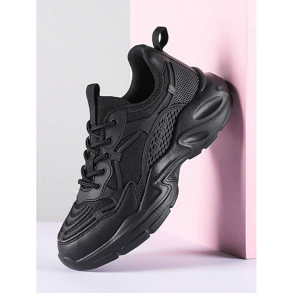 Color Lace Solid Up New Casual Fashionable Sports Shoes All Match Style Ddmysaturn