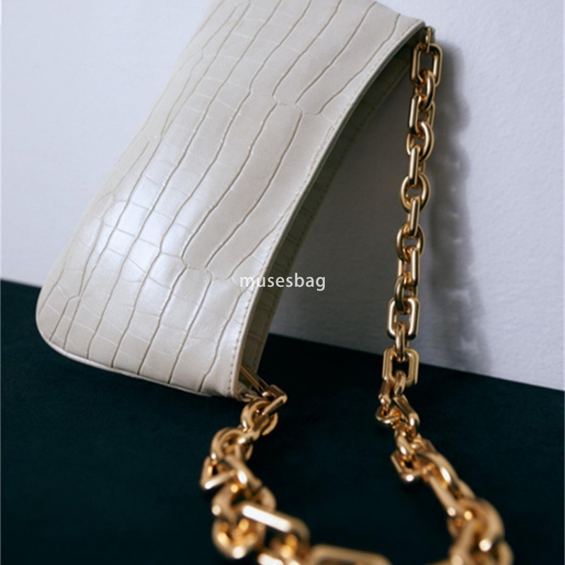 New High Quality Crocodile Pattern Underarm Bag with Advanced Touching Material Pattern Printed Chain Handheld Bag with One Shoulder Stick Bag