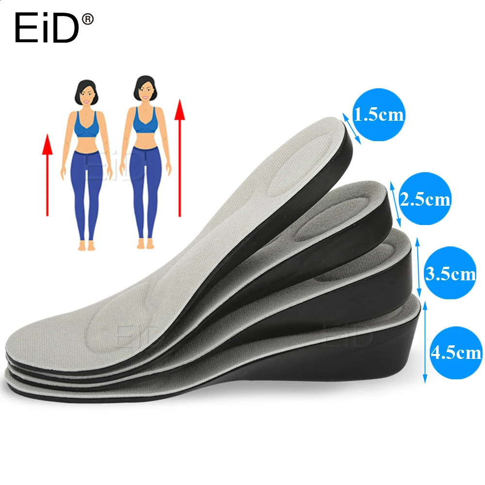 EiD Invisible Height Increase Insole for men women 1.5cm-4.5cm grow taller increase height Shoe Pad heel lift taller Foot Pad 240606