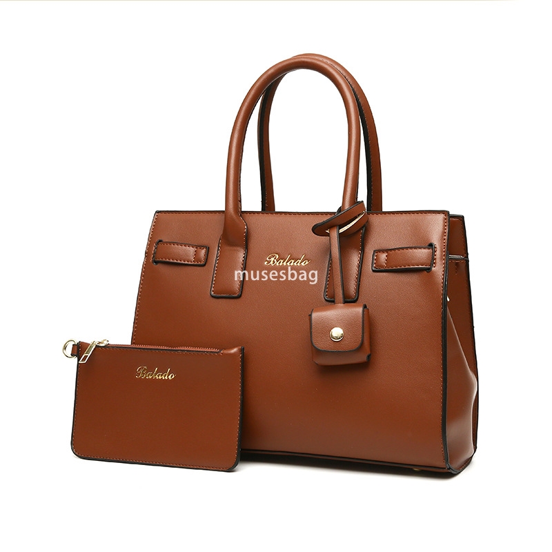 High quality women's PU temperament shoulder bag, trendy and fashionable tote bag classic and versatile two-piece set practical mother and child 