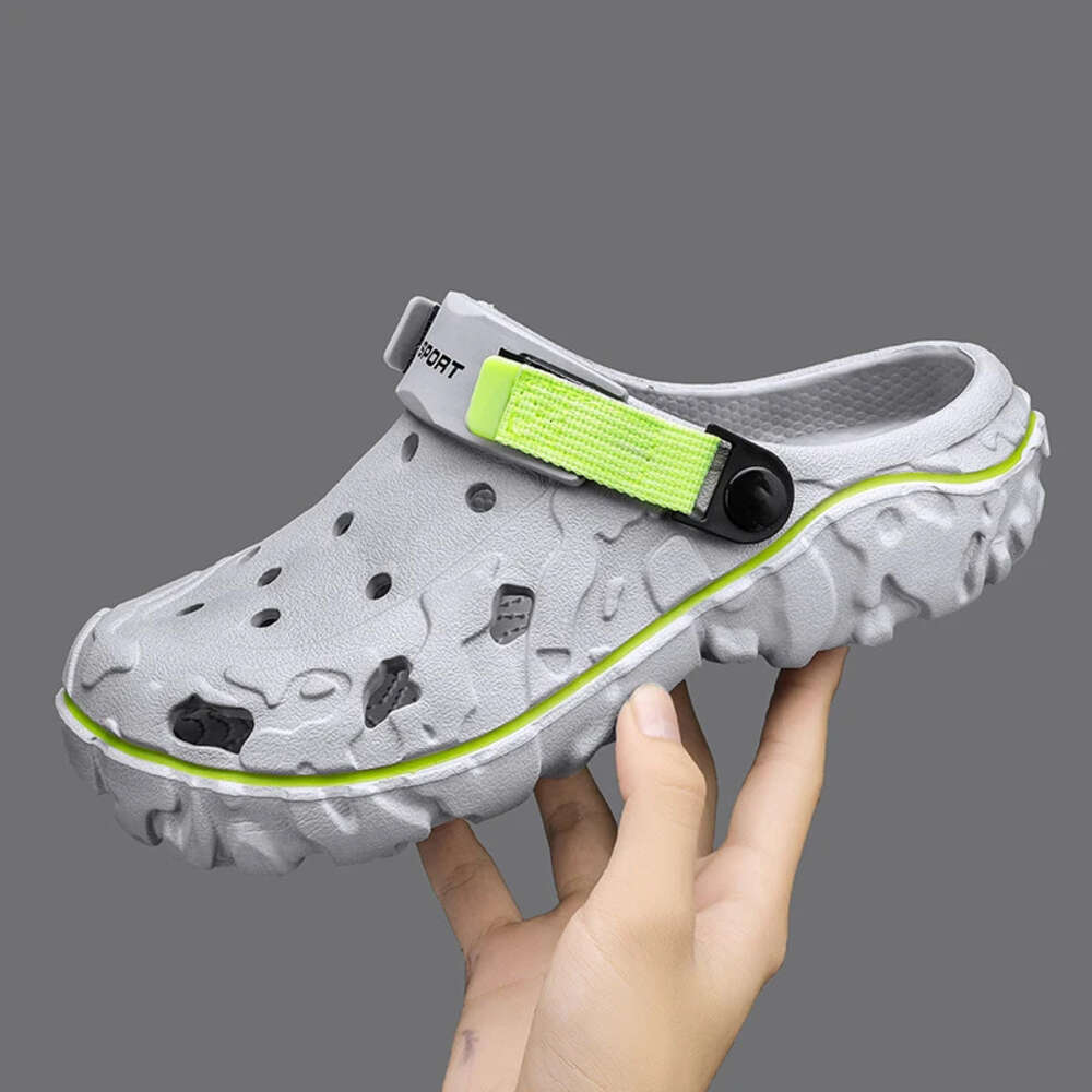 Mens Summer Sandals Mules Clogs Indoor Slip On Non Breathable Light Beach Slippers Male Garden Shoes Free Shipping Ddmysaturn