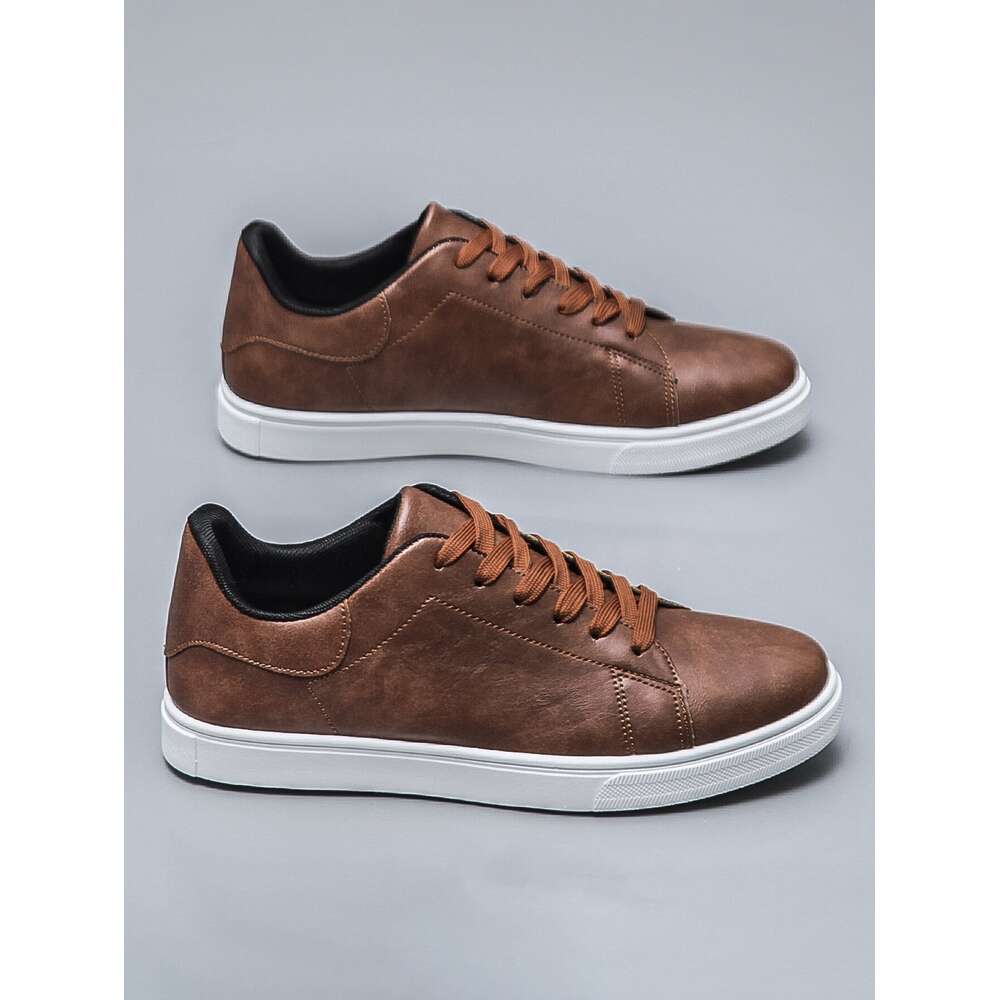 Ddmyoutdoor Men Minimalist Lace Up Front Skate Shoes Sporty Outdoor Sneakers