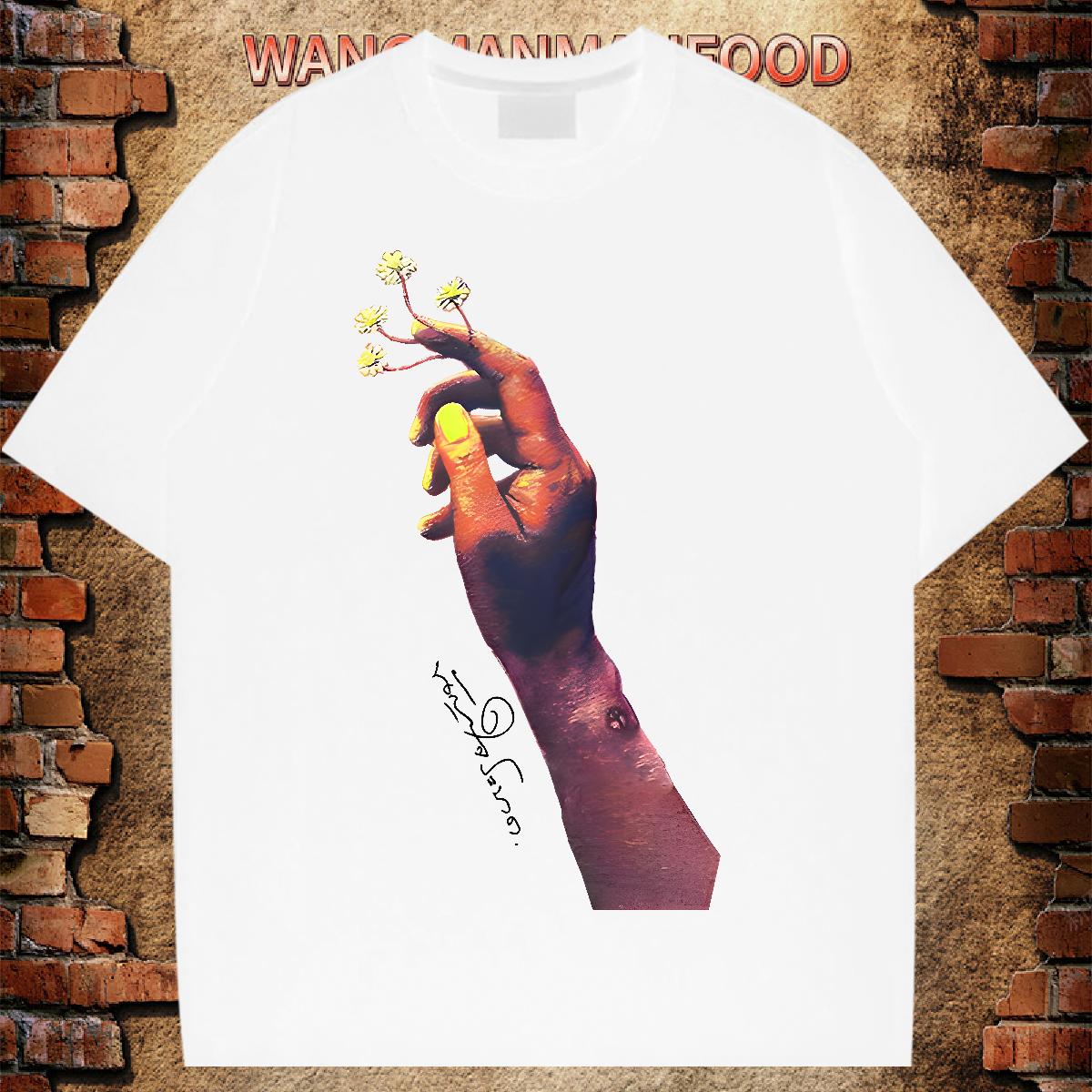 Fashion Design T Shirts Men DIY Printed Tshirts Home Outdoor Breathable Crew Neck Cotton 5A Clothes