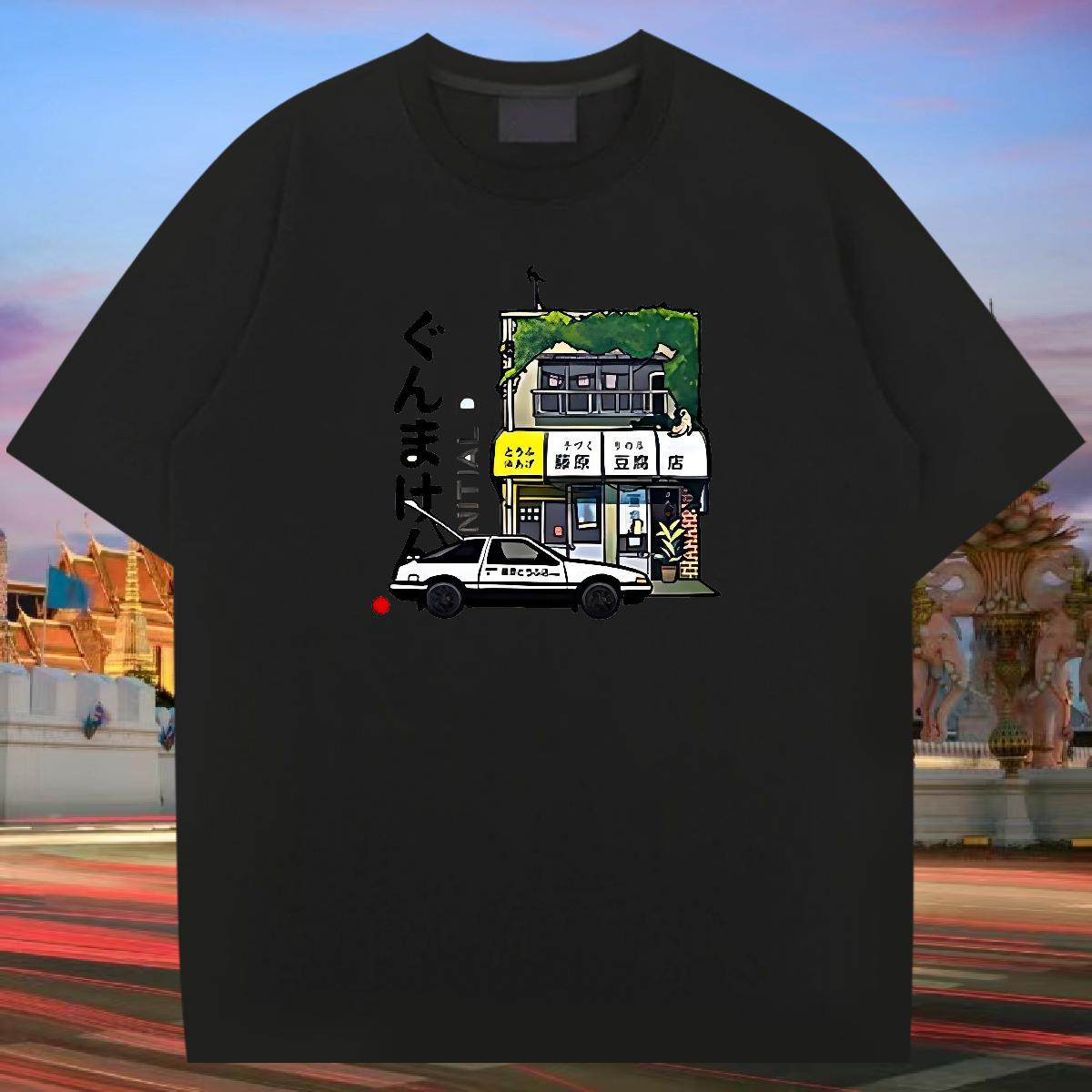 Loose Men Tops Tees O-Neck Short Sleeve Cotton Hip Hop Street T-Shirts for Men Custom Cartoon Fashion Designer Clothings