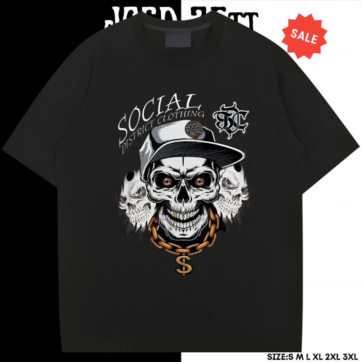 2024 Men T Shirts Cartoon Print Hip Hop Street Men Clothes T-Shirt Cotton O Neck Short Sleeves Soft