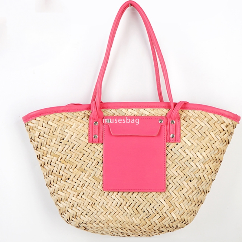 Designer Straw Diagonal Cross Woven Handbag Large Capacity Women Retro Beach High Quality Mini Handheld Shopping Bag 4