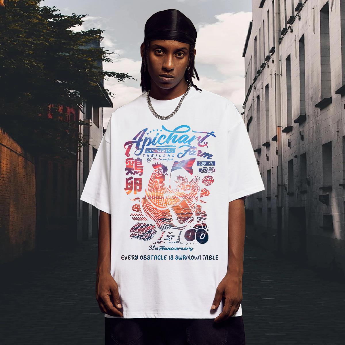 Casual New Men T Shirts Custom Printing Hip Hop Street Men Tshirts Cotton Breathable Brand