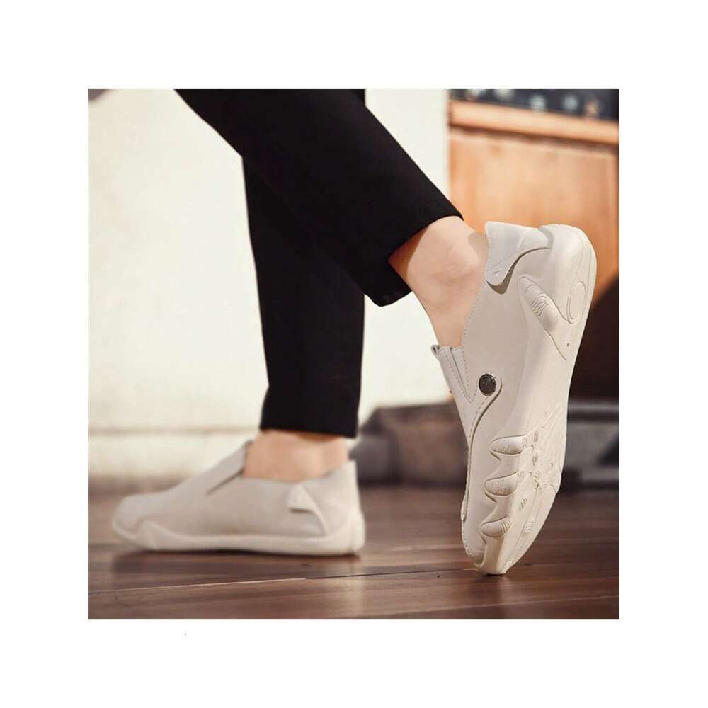 Men New Style Slouchy Driving Loafers Slip On Casual Breathable Work Soft Soled Five Finger Tide Shoes Ddmysaturn